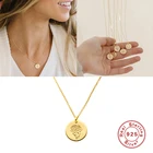 Aide 925 стерлингового серебра за последние 12 месяцев круглый гвоздики Золотая Роза кулон Шарм цепи ожерелье для женщин, хорошее ювелирное изделие, подарок на день рождения