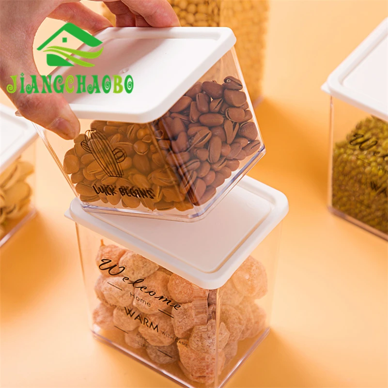 Высококачественные пластиковые герметичные банки 1 шт. кухонная коробка для