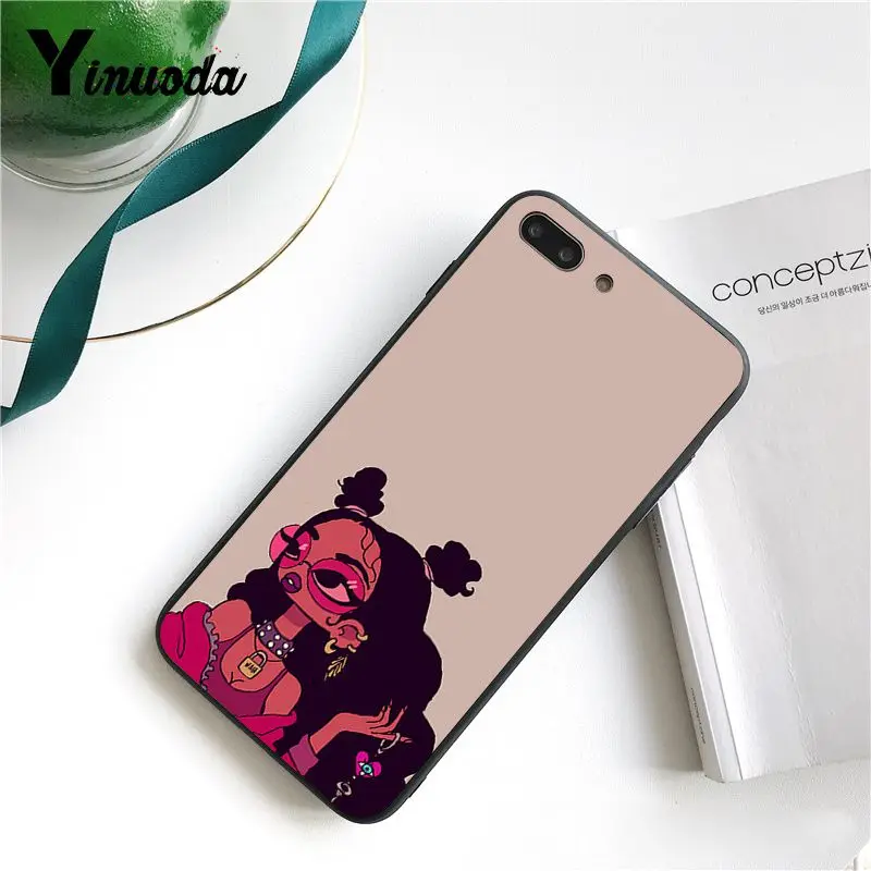 Yinuoda меланин наклейка поппин Aba queen черная девушка Coque Оболочка Чехол для телефона