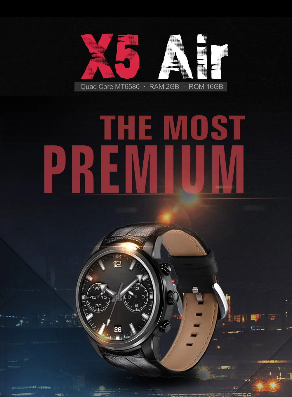 Finow X5Air 3g smartwatch 1,39 дюймов WCDMA/GSM двойной bluetooth телефон оповещения о сообщениях relogio inteligente для iOS и Android
