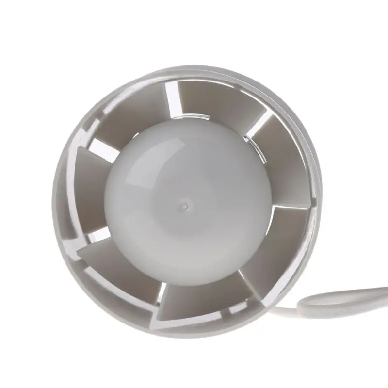 Круглая труба вентилятор трубопровода усилитель выхлопа вентилятор вентиляция воздуха сброса " 5" " отключить звук, сплошные оконные ванная, туалет, кухня 220V