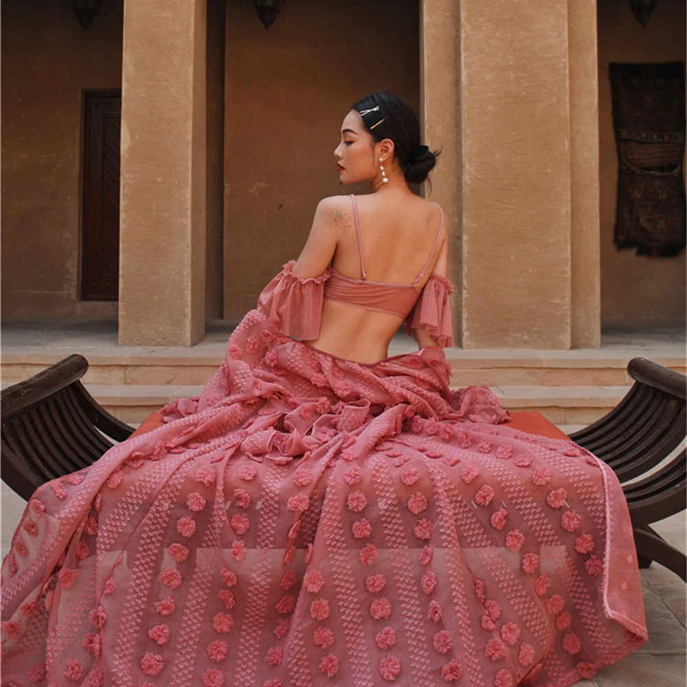 Кружевной Цветочный комплект бикини с накидкой Женский однотонный купальник