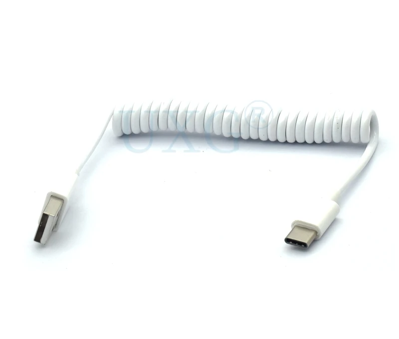 Usb type C спиральная пружина кабель для samsung Galaxy S10 S9 S8 Plus Быстрая зарядка USB Выдвижной
