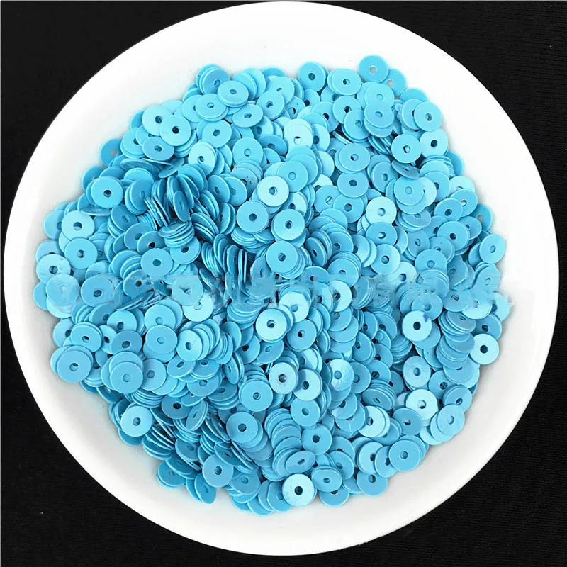 Light Blue 2000 шт ПВХ блестки многоцветные пластиковые свободные блестки для платья дома вечерние свадебные украшения блестки стеклянные бусины труба пятно 4 мм - Цвет: Light Blue