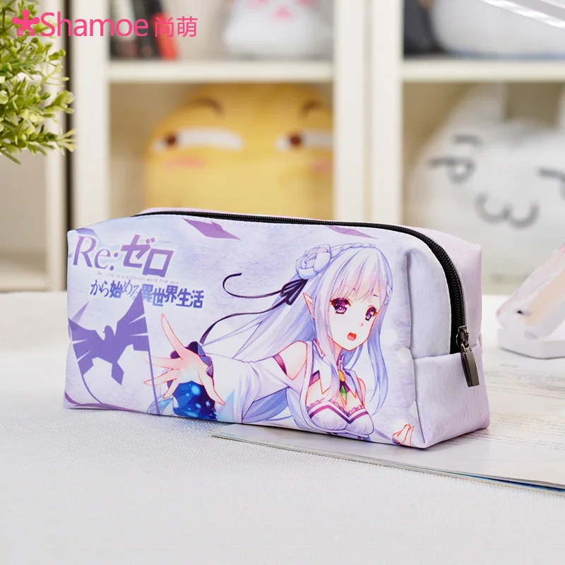 Японское аниме Re:Zero Start Life in other World Ram Rem Emilia студенческий пенал для косплея чехол