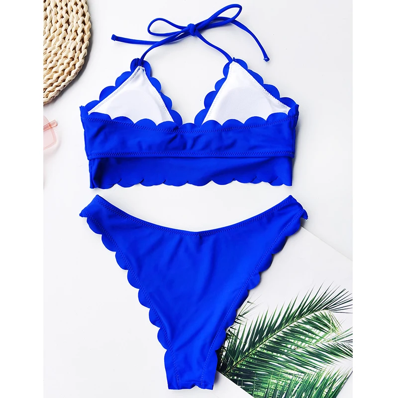 

2020 New Sexy Lace Bikini Women Swimsuit Push Up Swimwear Female Bikini Set Solid Bathing Suits Summer Beach Wear Swimming Suit