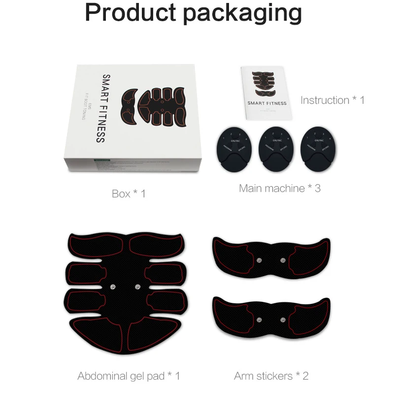 

Abdominal Muscle Stimulator Massager Abdominal Trainer Ems Electrostimulation Trainer Slimming Sticker Exercise Machine Equiment