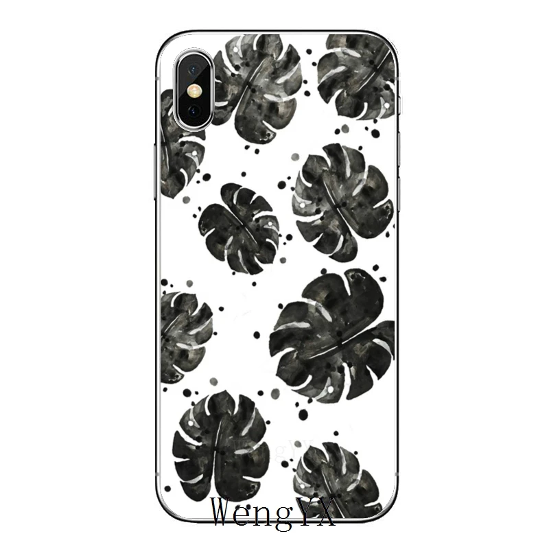 Мягкий силиконовый чехол для телефона с зелеными листьями монстера iPhone 11 Pro XS Max XR