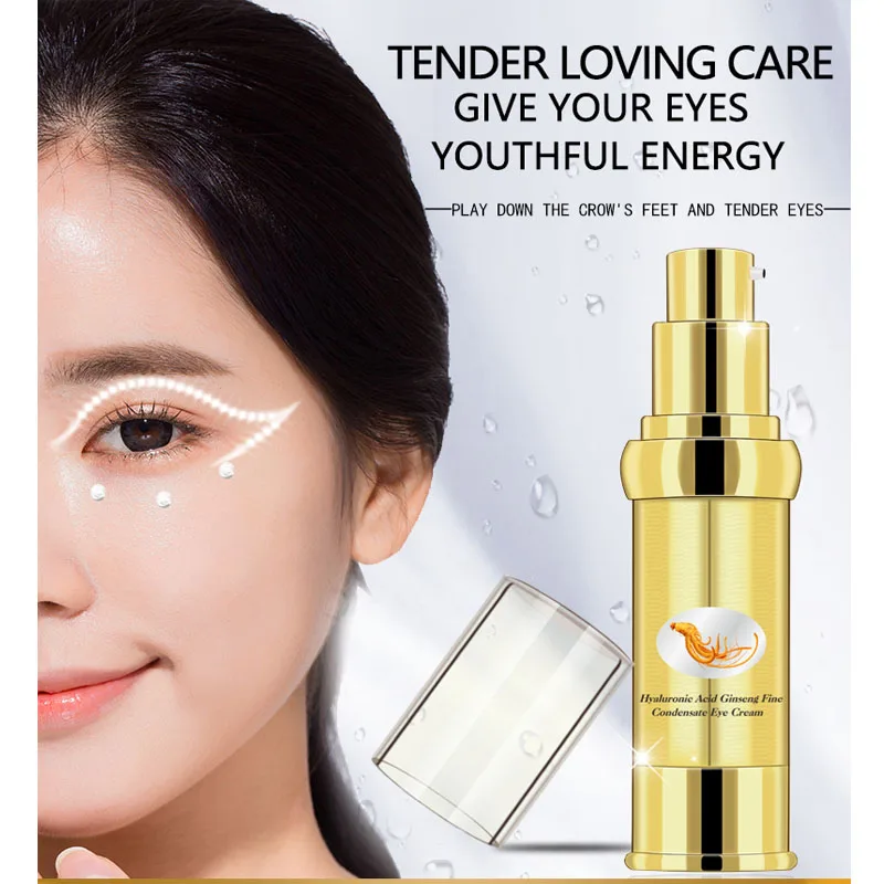 

Hyaluronic Acid Ginseng Fine Condensate Eye Cream Reduce crow's feet and fine lines Moisturizing full of tender skin 15g/bottle