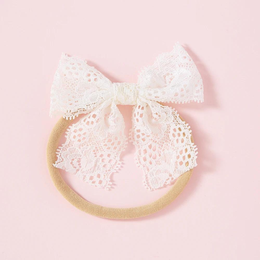 Кружевные нейлоновые повязки для девочек или заколки волос банты аксессуары в
