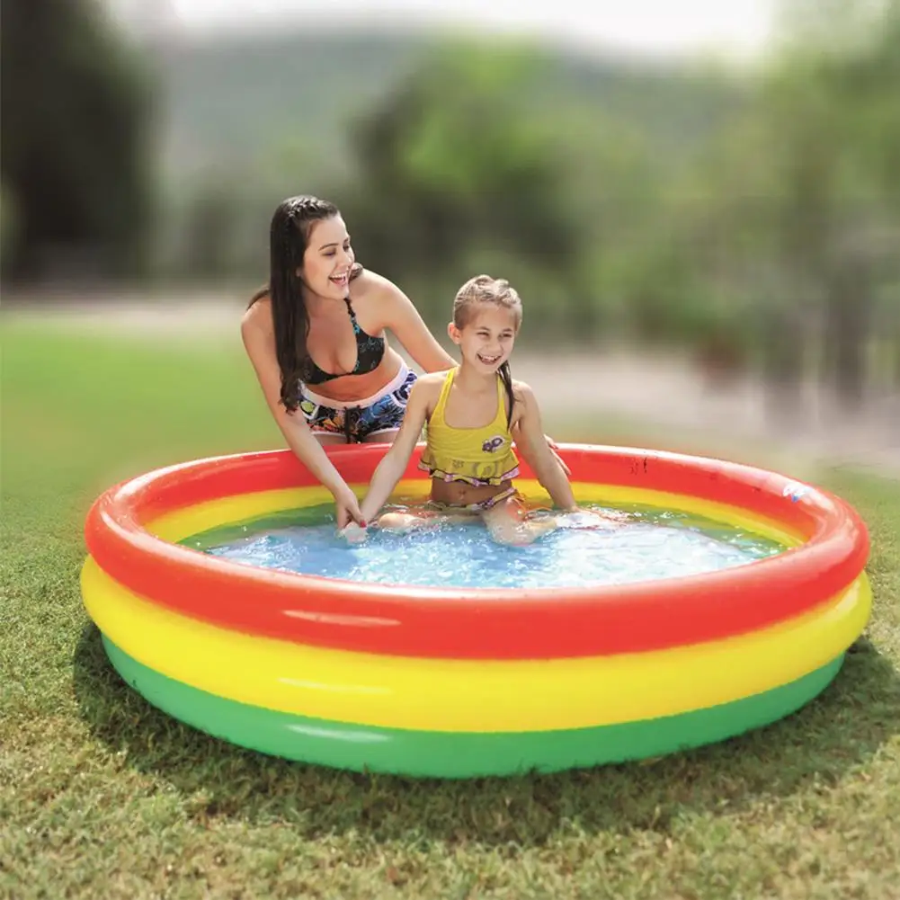 

Baby Kids Inflatable Round Swim Pool Safety Float Thickened Ocean Ball Pool Play Swimming Pool Infant Water Floating Boys Girls