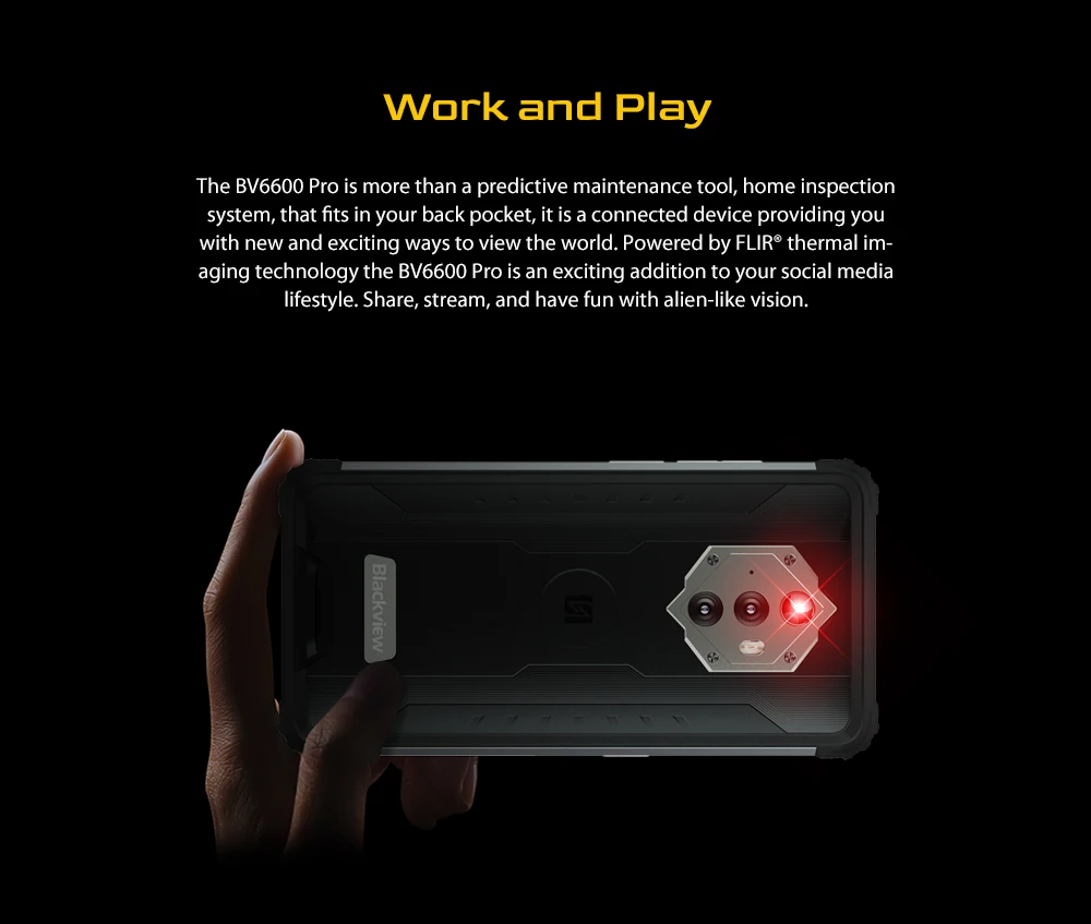 Смартфон Blackview BV6600 Pro защищенный IP68/IP69K 4 + 64 ГБ 5 7 дюйма Android 11 NFC 8580 мАч | Мобильные