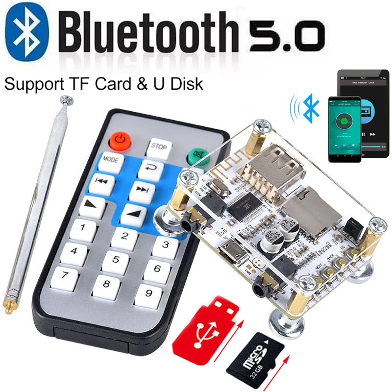 Bluetooth 5 0 приемник музыкальный аудио адаптер модуль проводной динамик передатчик