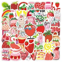103050pcs cute strawberry stickers decorative stationery stickers scrapbooking diy phone diary album kid cartoon sticker toy