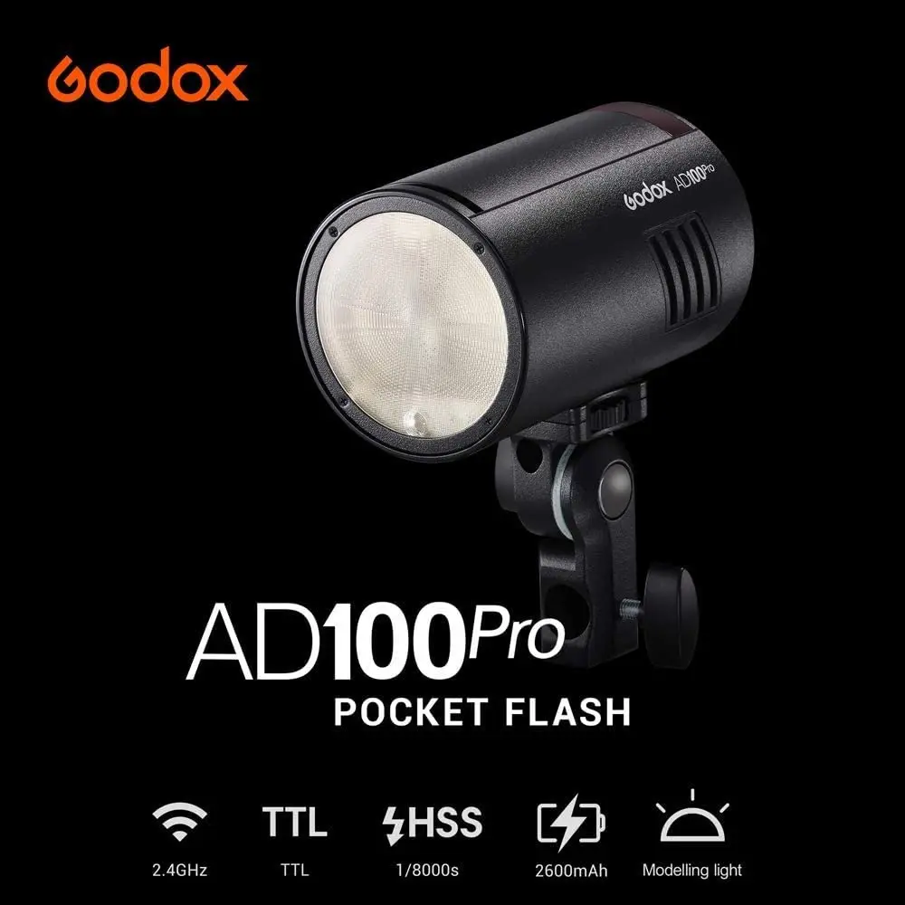 Godox AD100 pro карманная вспышка 2 4G Беспроводная 100Ws TTL 2600mah Портативная наружная для