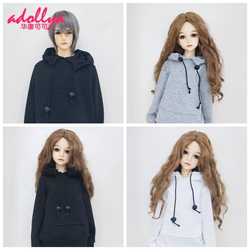 

Adollya BJD Doll Accessories Clothes for Doll Cap Sweatshirt BJD Clothes Hooded Sweater Suitable for 1/3 1/4 1/6 Dolls