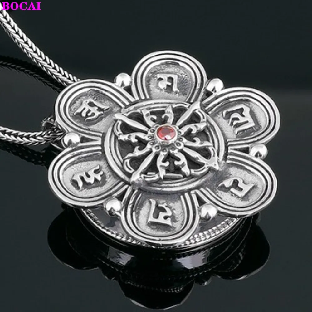 

S925 Sterling Silver Pendant For Men Thai Silver Kwu Box Buddha Pendant 2020 New Fashion Can Open The Mantra Silver Pendant