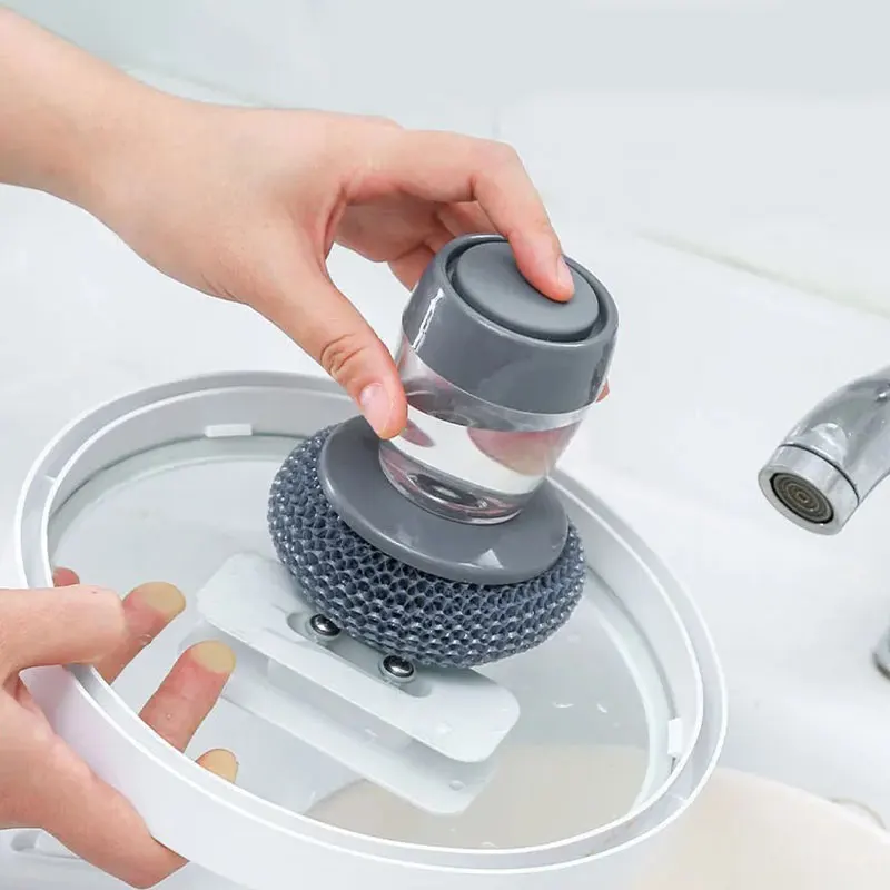 Многофункциональный нажатия щеточка для чистки Кухня & Home проволочная щетка