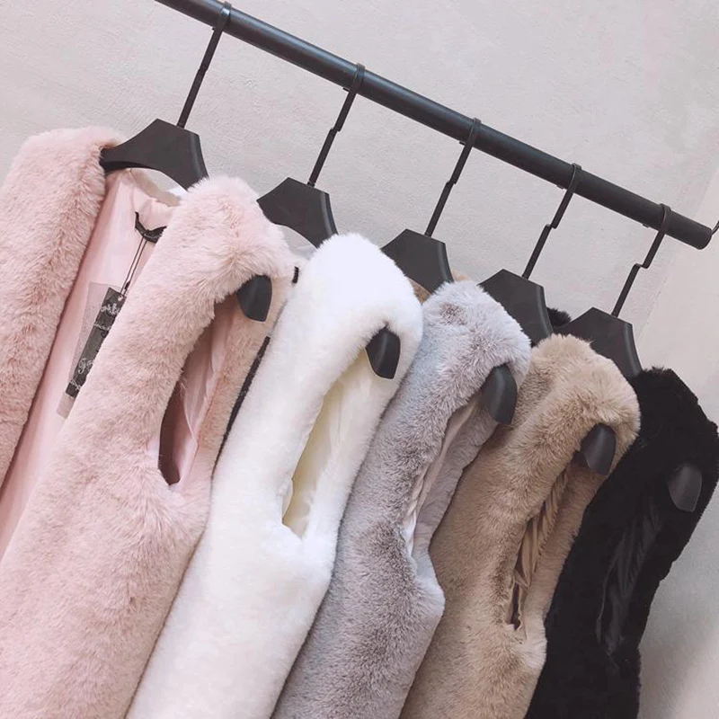 Жилет женский из искусственного меха мягкий меховой жилет без рукавов с