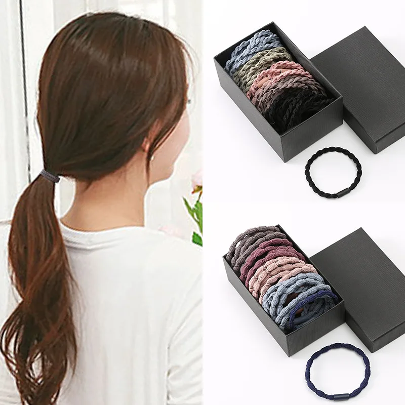 Разноцветные нейлоновые резинки для волос 5 см 50 шт