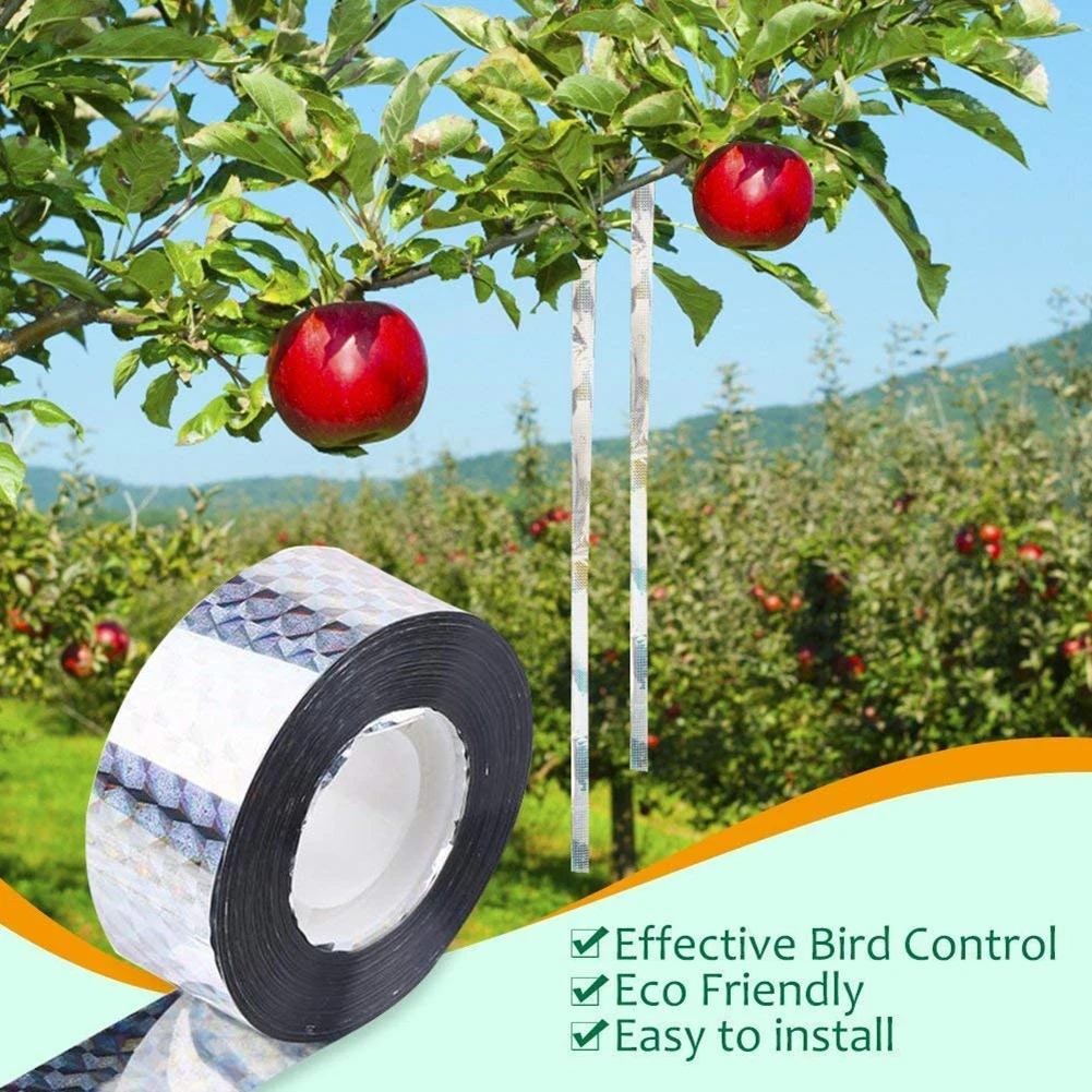 

80M Scare Tapes Anti Bird Reflective Deterrent Tape Audible Repellent Fox Repeller Ribbon For Pest Control Crops Protective