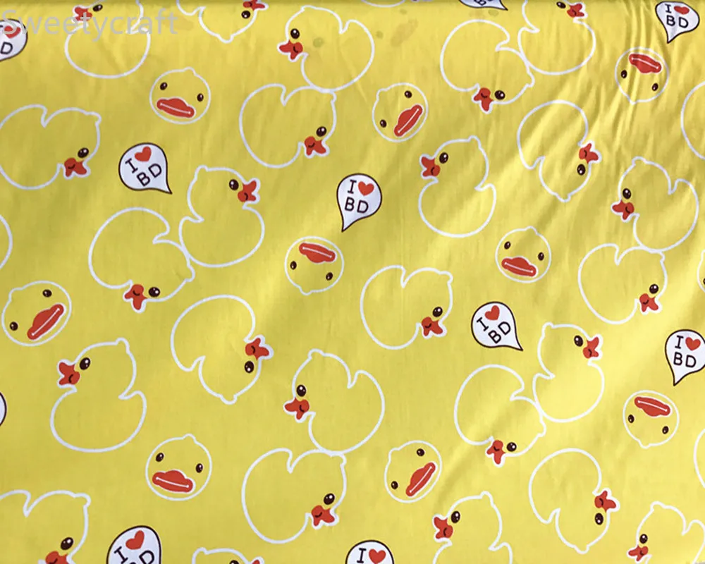 См x 10 м мультяшная Милая утка саржевая ткань Лоскутная Ткань сделай сам шитье