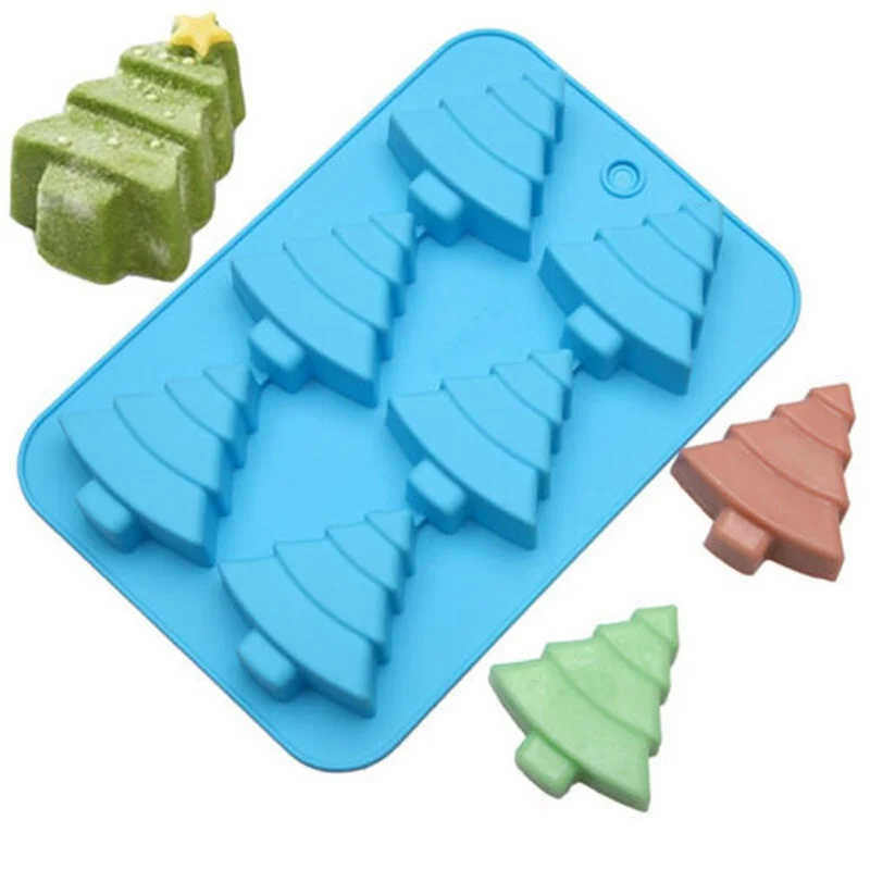 Christmas Tree Silicone Cake Chocolate Baking Mould Soap Jelly Ice Tray Wax Mold Tool DIY mold | Дом и сад
