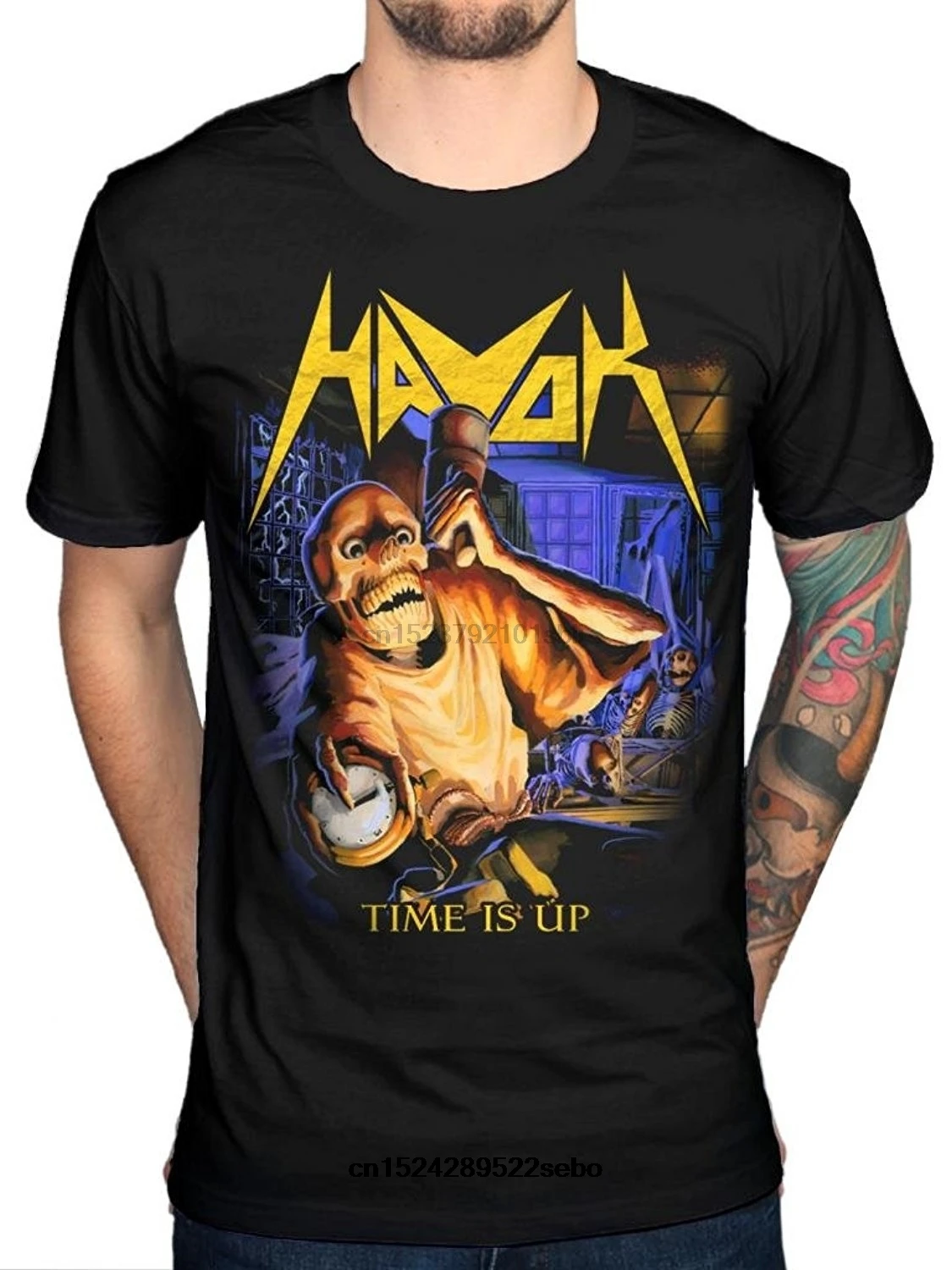 Havok Time Is Up футболка Candlelight Records Trash Metal черная топы дизайн с принтом Harajuku Мультяшные