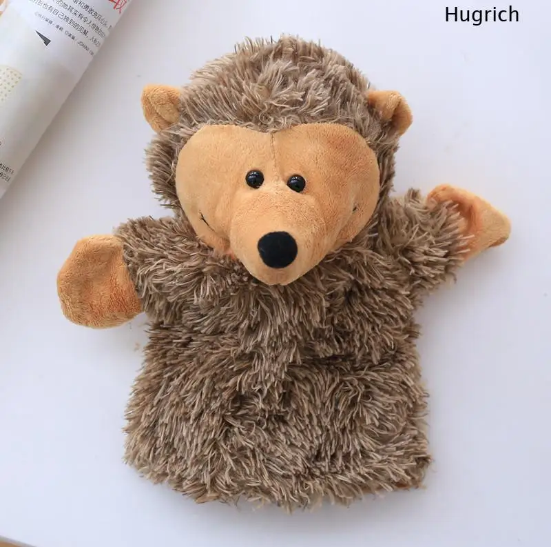

Baby Animal Plush Hand Puppet Lion Pig Elephant Open Mouth Puppet Doll Toy for Children Gifts Wolf Rabbit Monkey I-Interactive