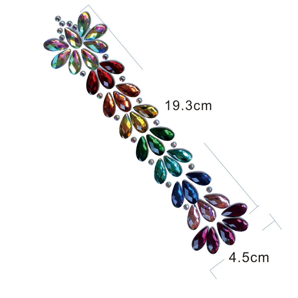 1 шт. 3D Хрустальный головной убор на лоб наклейка для волос блеск лица украшение