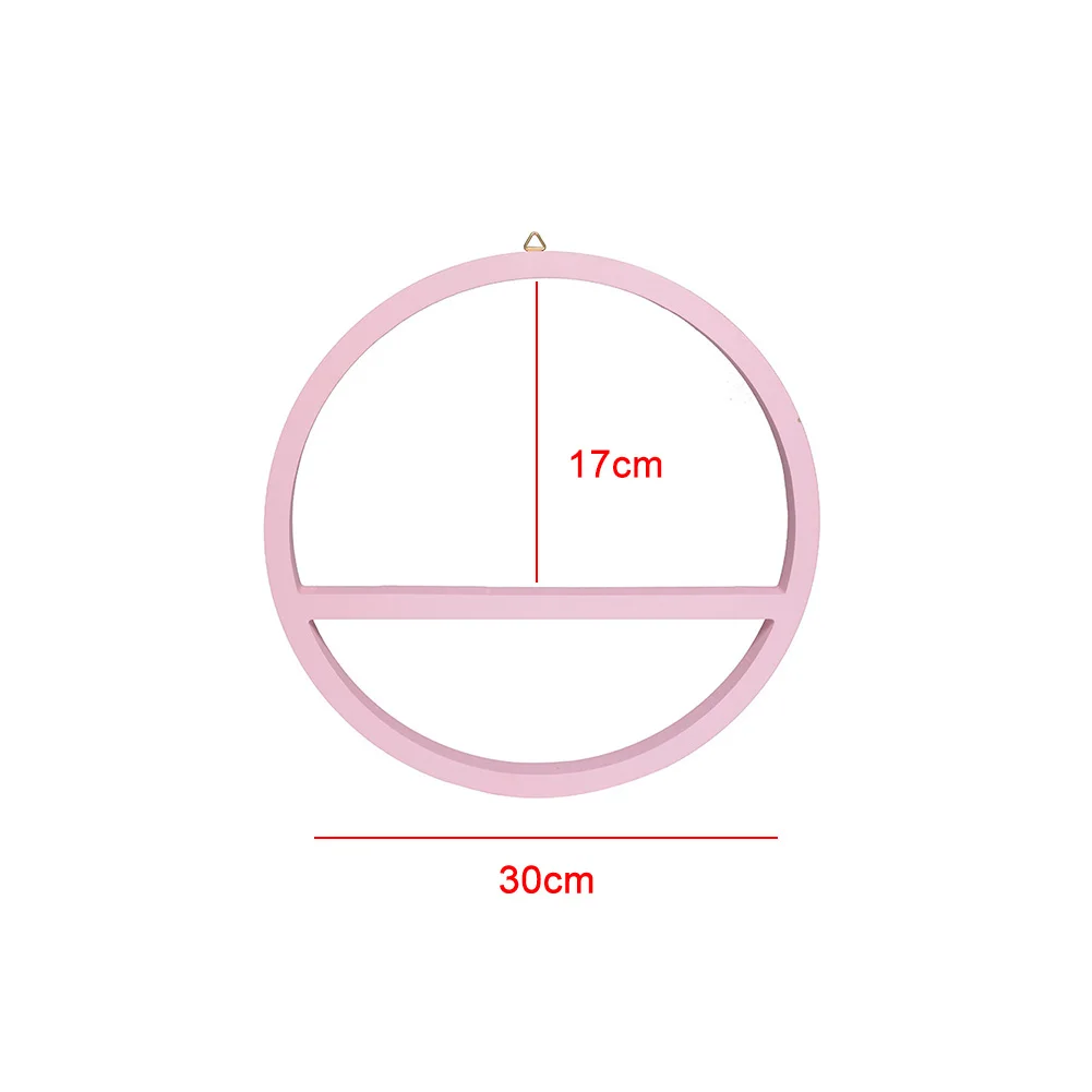 Офисная круглая полка аксессуары для дома и кухни деревянный плавающий Розовый