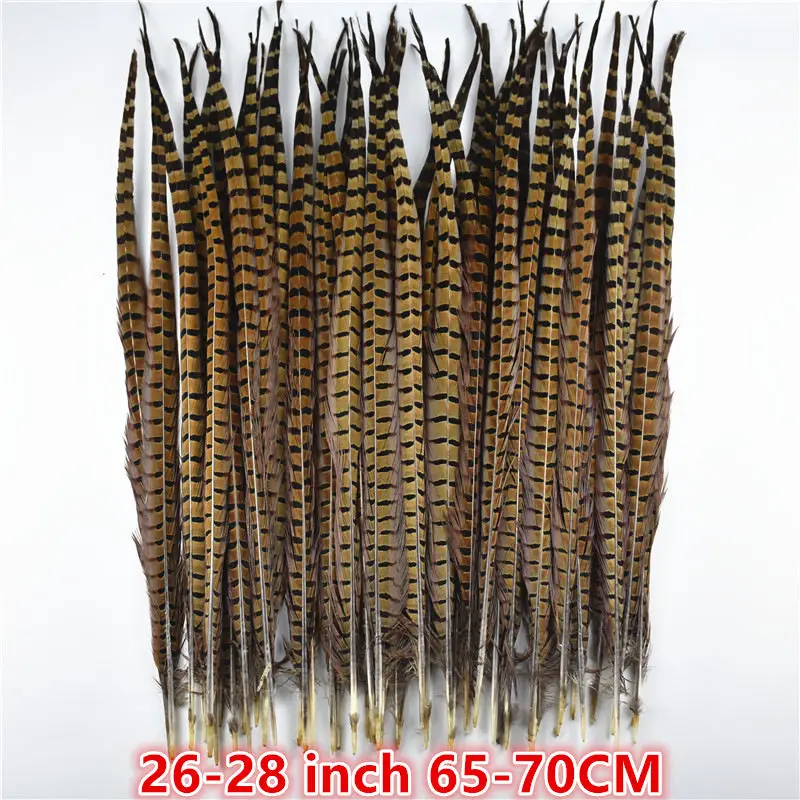 65-70CM 26-28Inch 25-75 см 10-3" натуральные Колечки перья из хвоста фазана для рукоделия Свадебные украшения DIY Декор натуральные перья, пух - Цвет: 65-70CM 26-28Inch