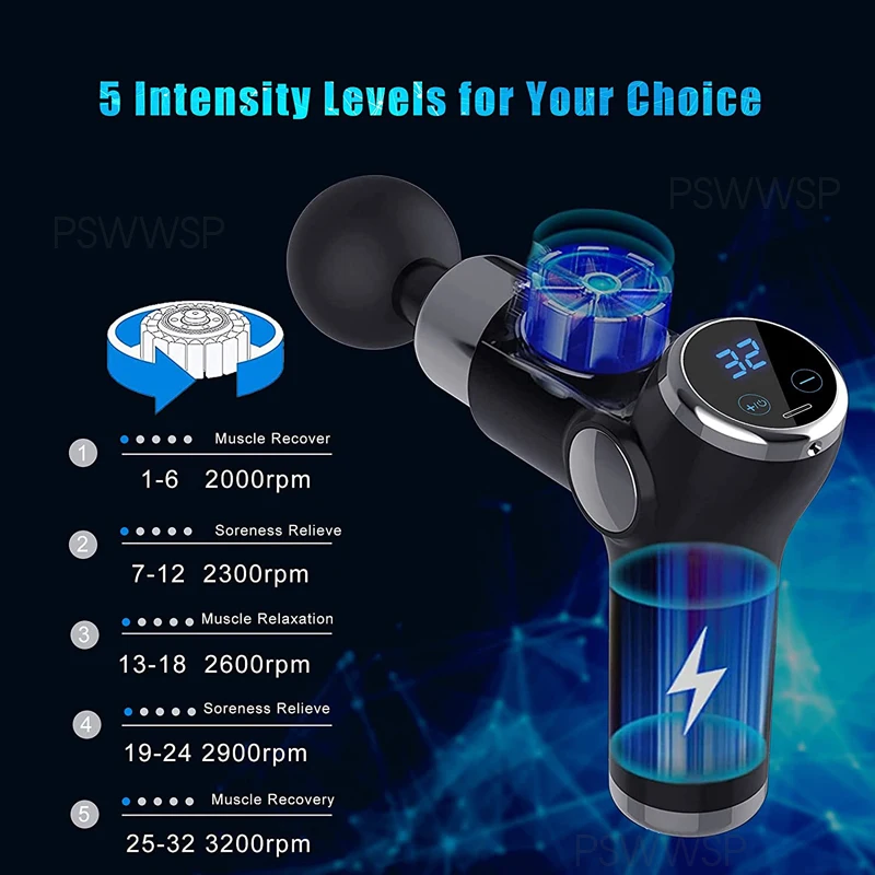 Мини массажный пистолет для глубоких тканей ударный Массажер мышц облегчения