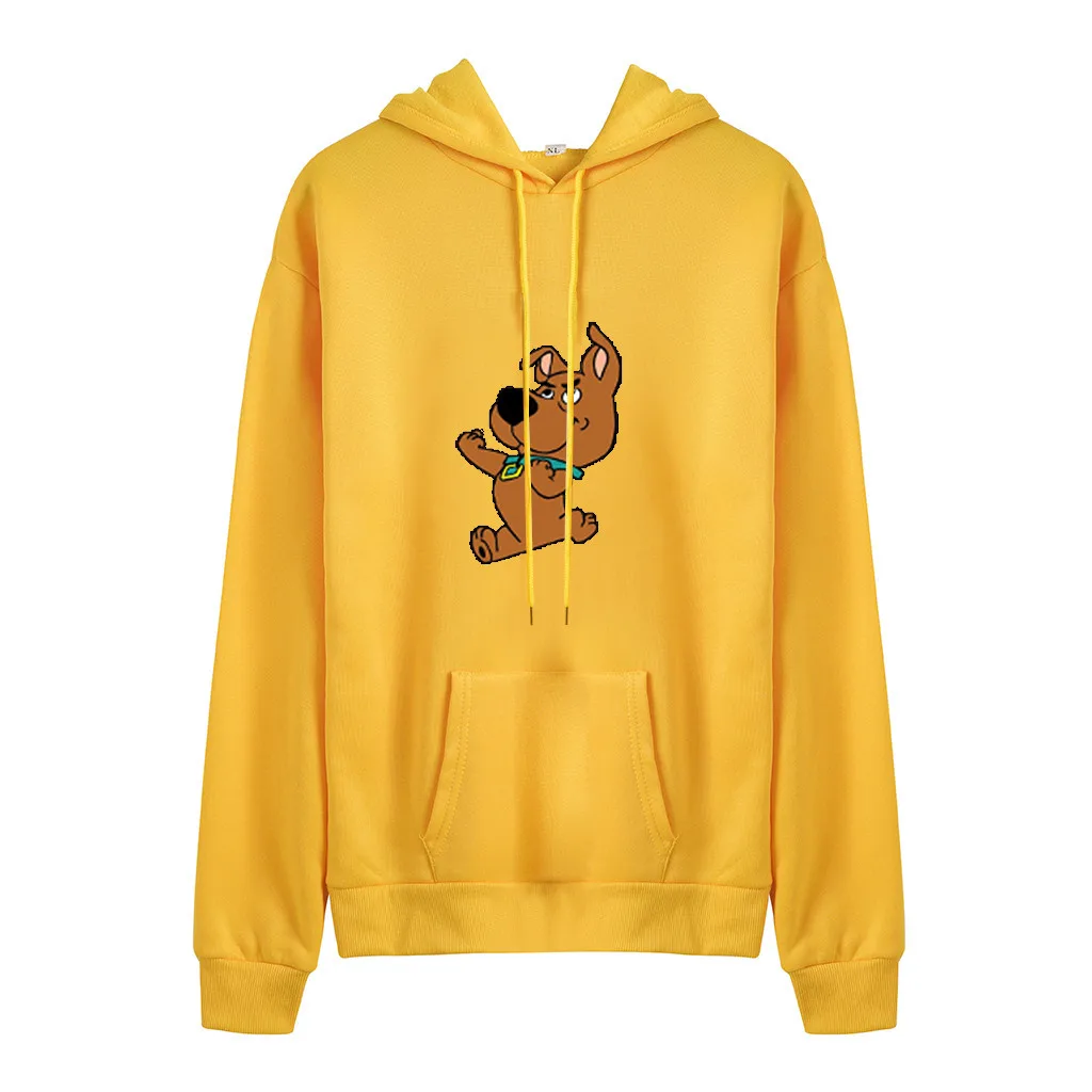 Женская толстовка большого размера с милым принтом собаки толстовки Kawaii верхняя