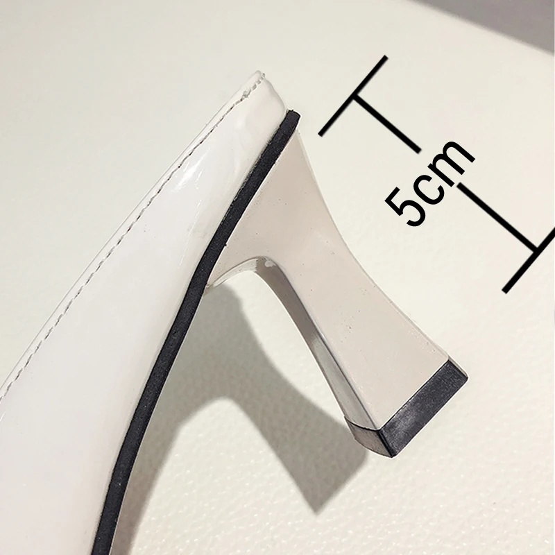 Тапочки с квадратным носом на высоком каблуке Женские элегантные туфли без