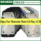 ЖК-дисплей с рамкой для Motorola MOTO G4 Play, сенсорный экран с цифровым преобразователем в сборке, 10 шт., XT1604, XT1602, XT1607, XT1609