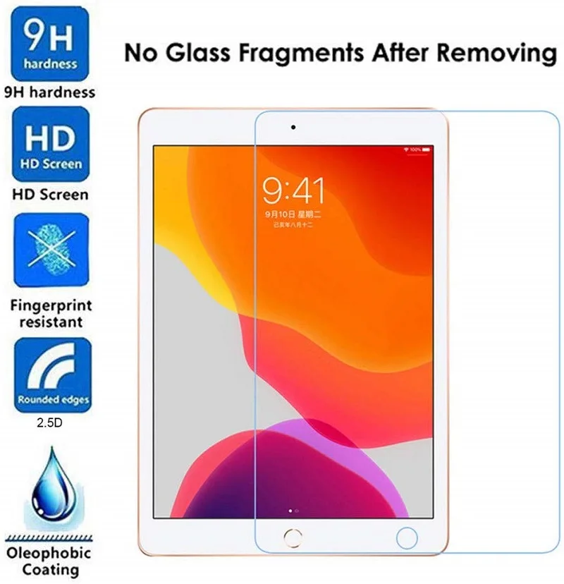 Защитная пленка для экрана для iPad 10,2 из закаленного стекла для Apple iPad 7 7-го поколения A2200 A2198 A2232