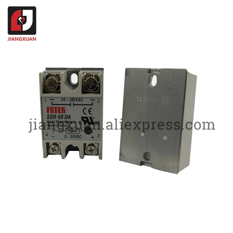 Промышленный SSR 50DA 50amp 3 32VDC до 24 380VAC Однофазный dc ac ssr твердотельные реле для