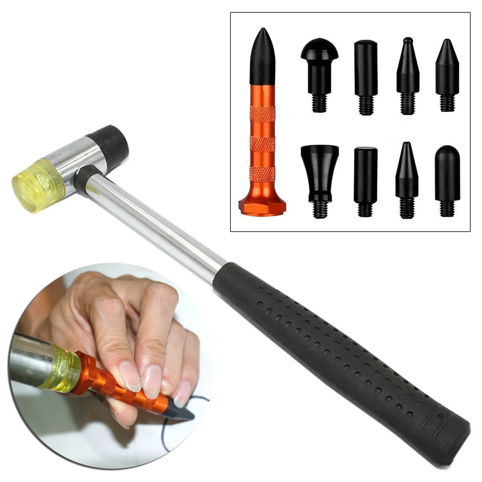 

11pcs PDR Tools Dent Removal Paintless Repair Tool Auto Hammer Aluminum Tap Down Pen RemovalTools car rubber tapper