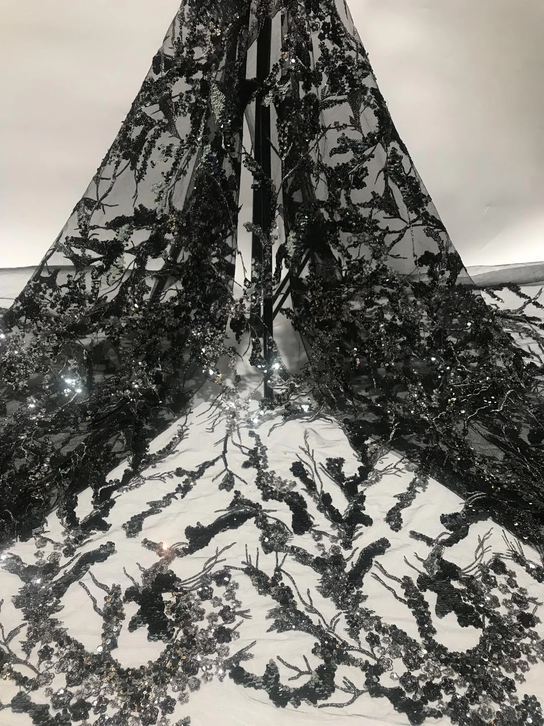 

African Sequin Lace Fabric 2021 High Quality Lace French Tulle Lace Fabric Nigeria Lace Fabric FJ38001