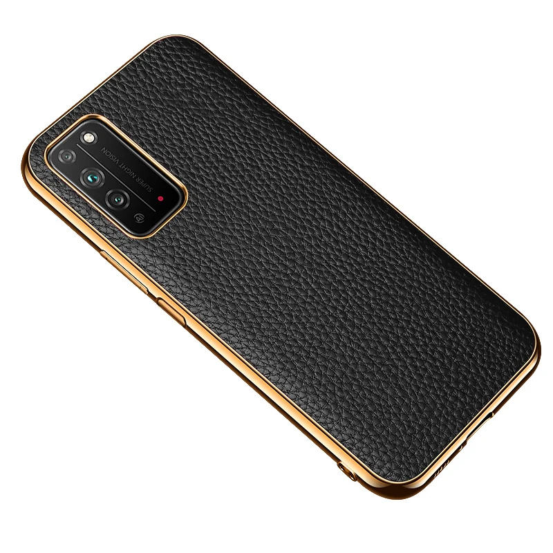 

Чехол-накладка для Honor X10 Max, из натуральной кожи, с полным покрытием