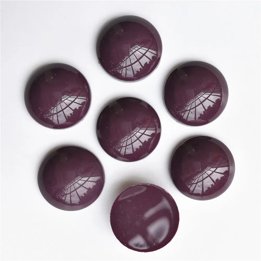 

200 pieces/lot 10/12/14/16/18/20mm 93# Resin Stone Round Cabochon Domes Flat back beads For Jewelry Pendant Settings