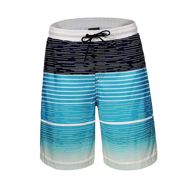 Мужские пляжные шорты полосатые для плавания пляжная одежда брюки мужчин лета 2020