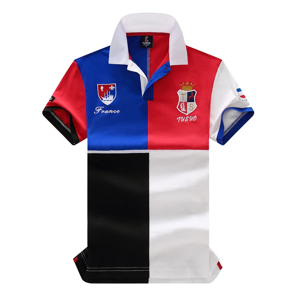 Мужская рубашка-поло с коротким рукавом и отложным воротником |