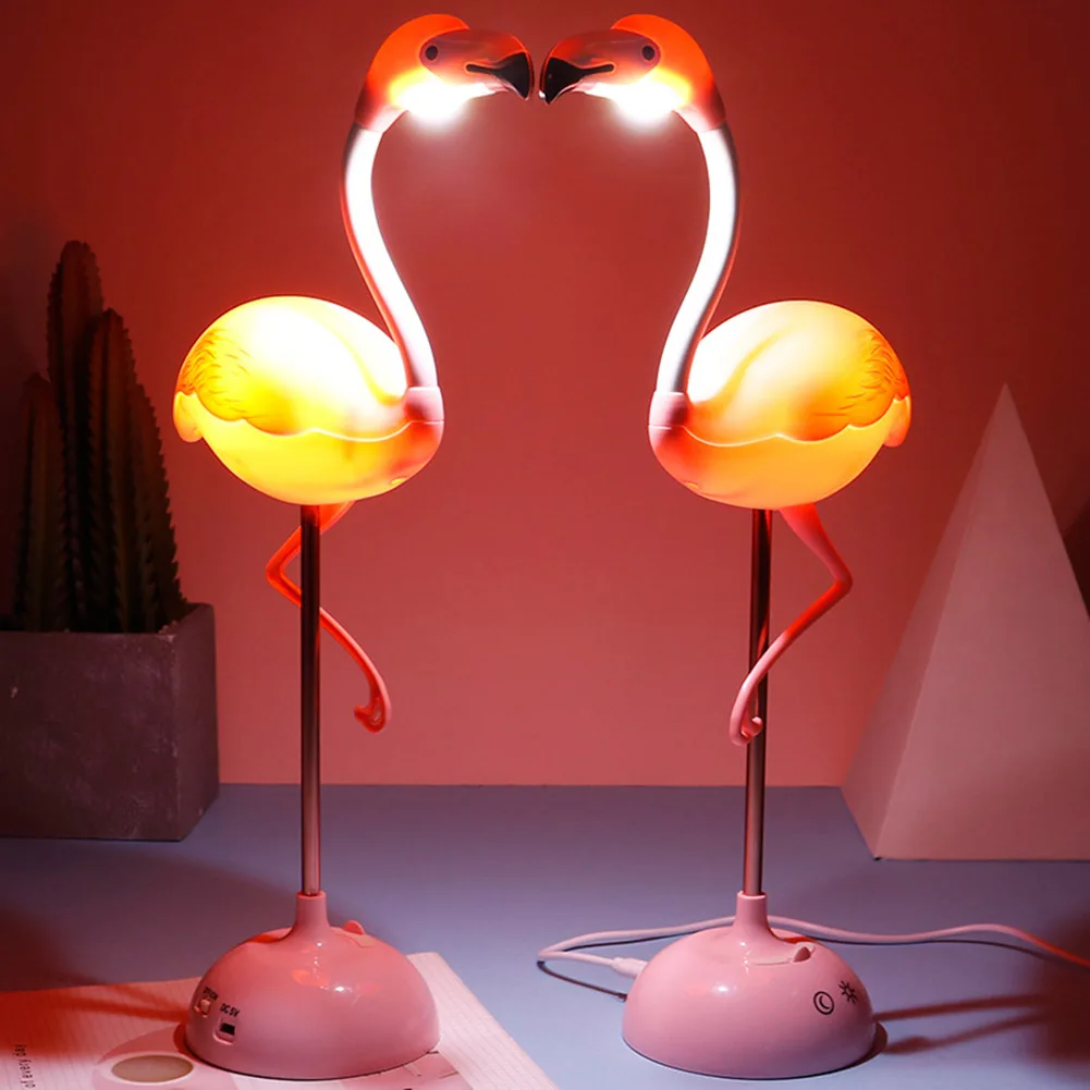 

Ночсветильник с фламинго для сна, романтическая светодиодная лампа, атмосферный ночник, украшение для свадьбы, дня рождения, светильник тно...