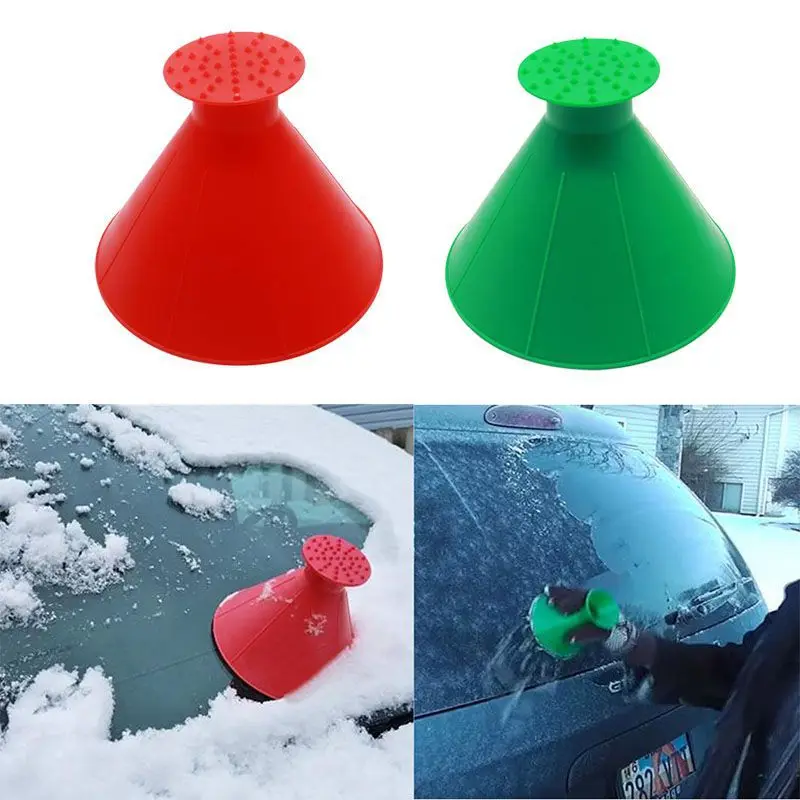 

Winter Auto Car Window Scrapers Deicing Cone Ice Scraper Oil Funnel Shovel Snow Shovels Magic Window Windshield Snow Remover