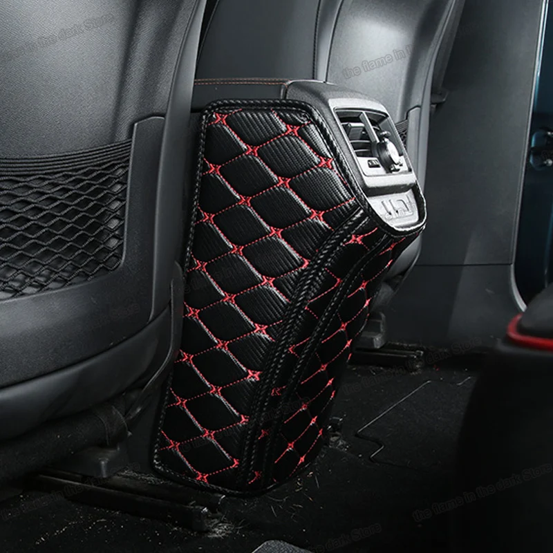 

Lsrtw2017 Fiber Leather Car Seat Cover Armrest Back Protector Anti-kick Mat for Peugeot 3008 5008 2017 2018 2019 2020 2021 Auto