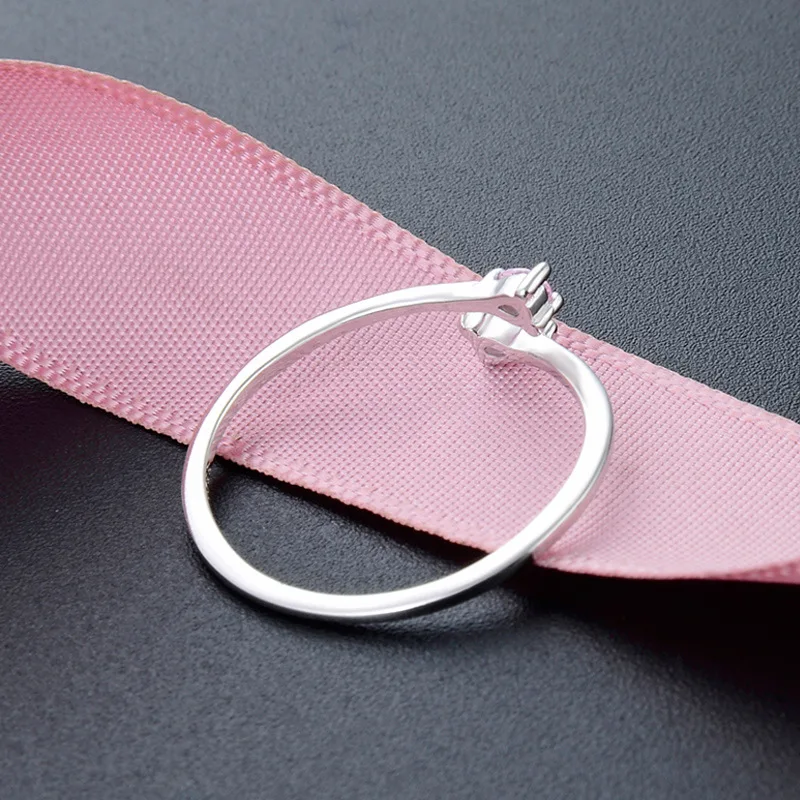 Bague Ringen, новинка, 3 цвета, Женское кольцо на палец, хвост, кольцо, S925 Стерлинговое Серебро, ювелирное изделие, Кристальное сердце, креативный прекрасный подарок