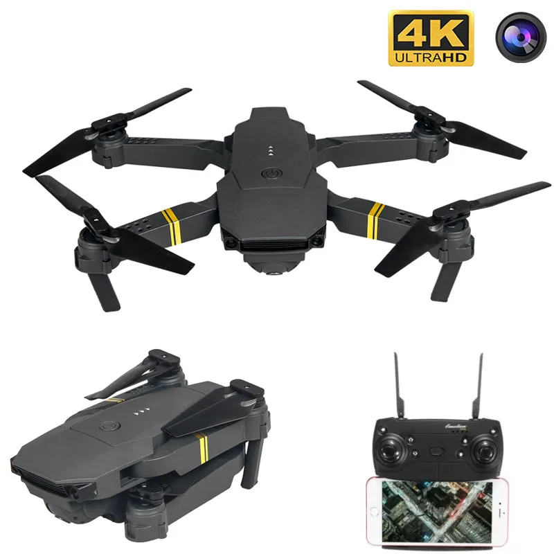 Дрон E58 Wi-Fi FPV с широкоугольной камерой HD 1080P/720P/4K Радиоуправляемый квадрокоптер