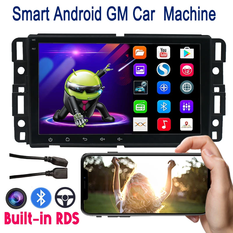 Автомобильный радиоприемник 8 дюймов 2 Din Android 10 встроенный Carplay плеер Bluetooth 4.0 GPS RDS